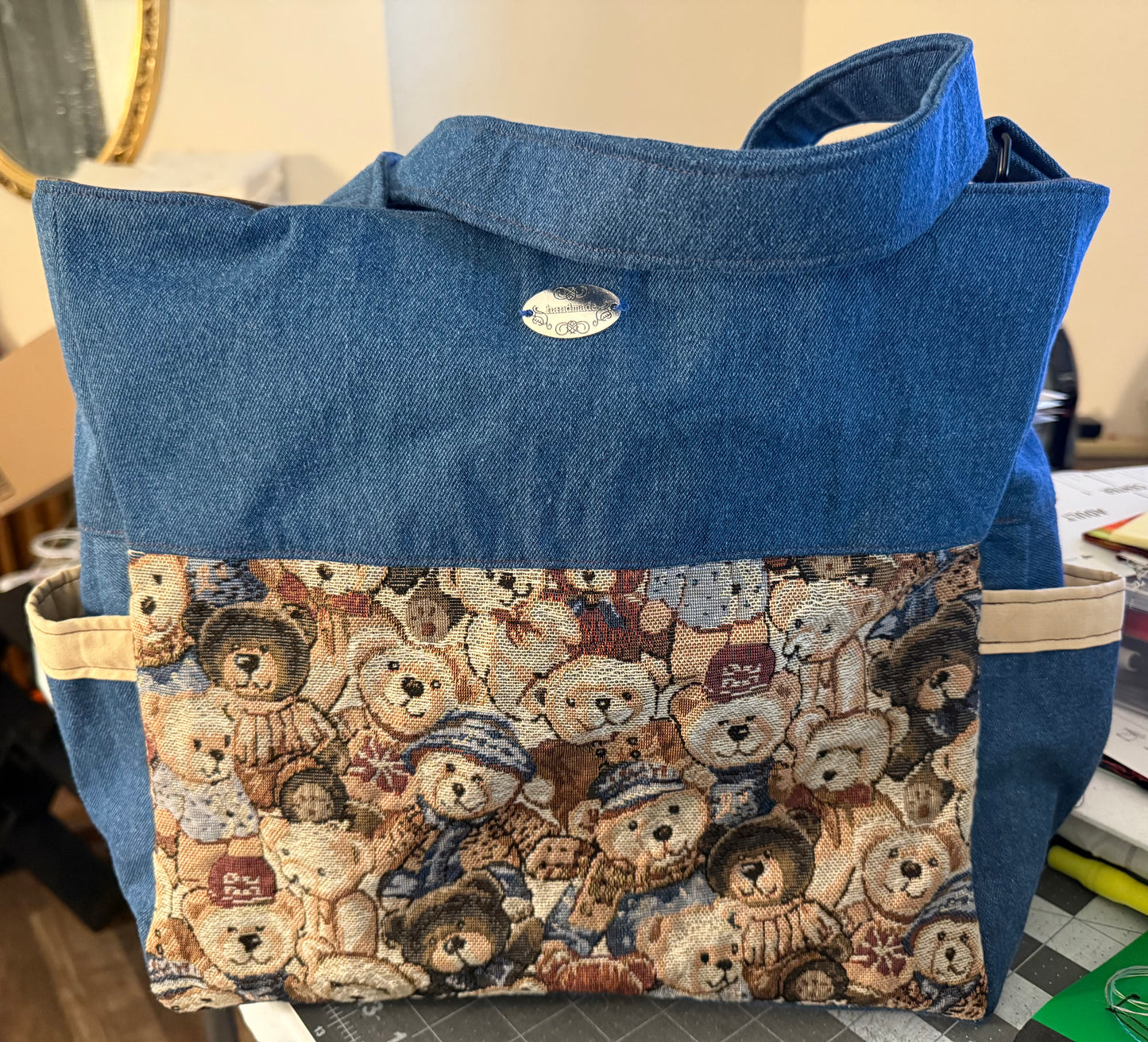 Handmade Custom Diaper Bag — Fabric of Your Choice, Optional Waterproof Lining