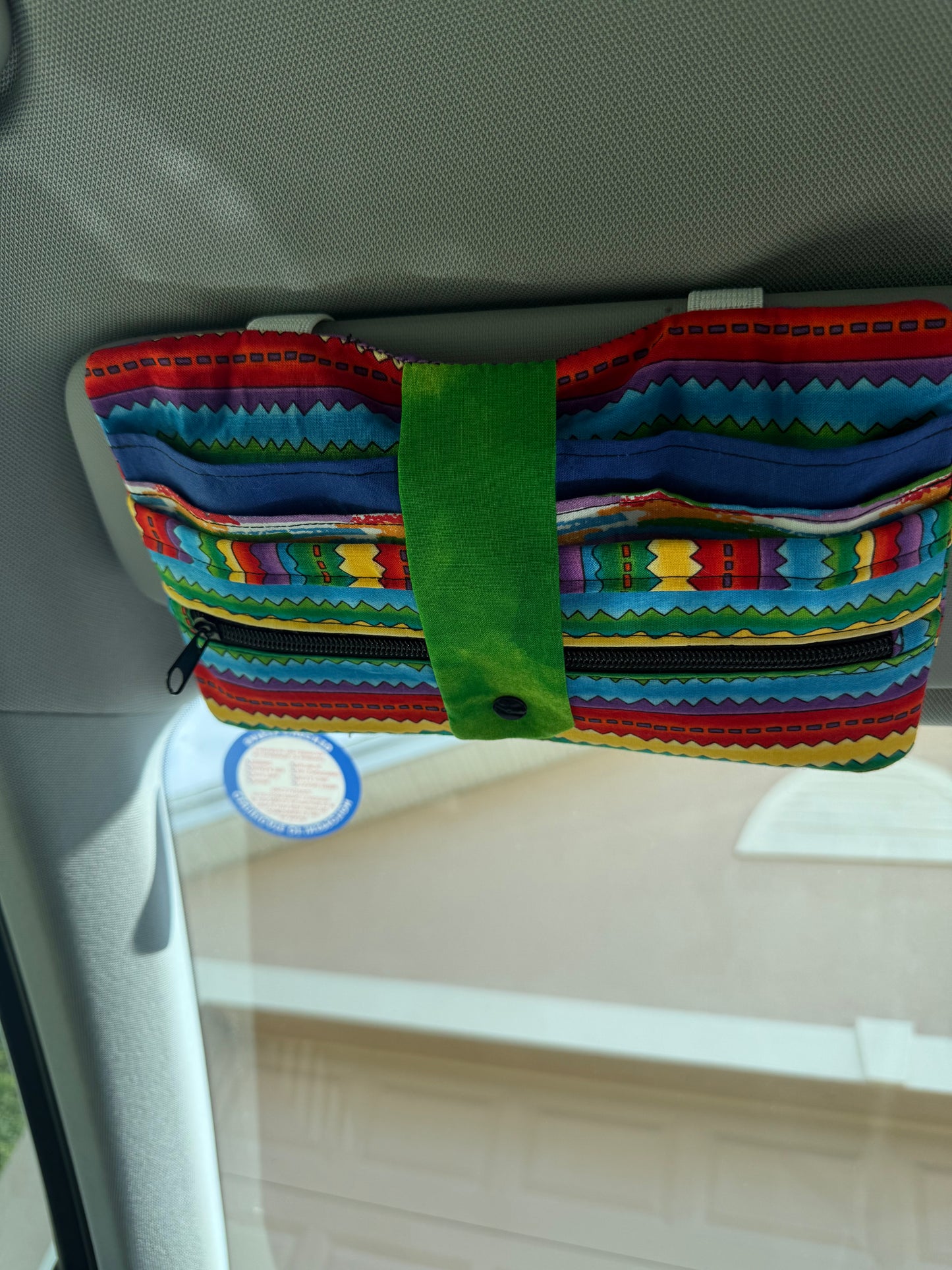 Handmade Car Visor Organizer — Custom Fabric