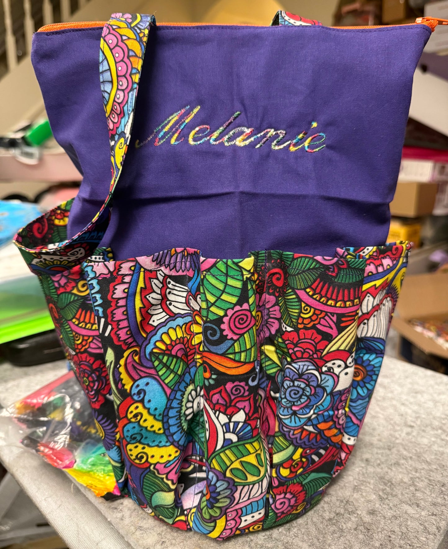 Handmade Bingo Bag with Round Bottom — Custom Fabric