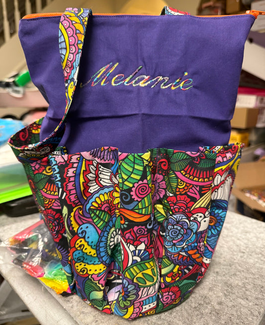 Handmade Bingo Bag with Round Bottom — Custom Fabric