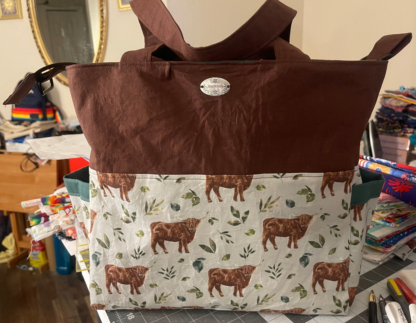 Handmade Custom Diaper Bag — Fabric of Your Choice, Optional Waterproof Lining